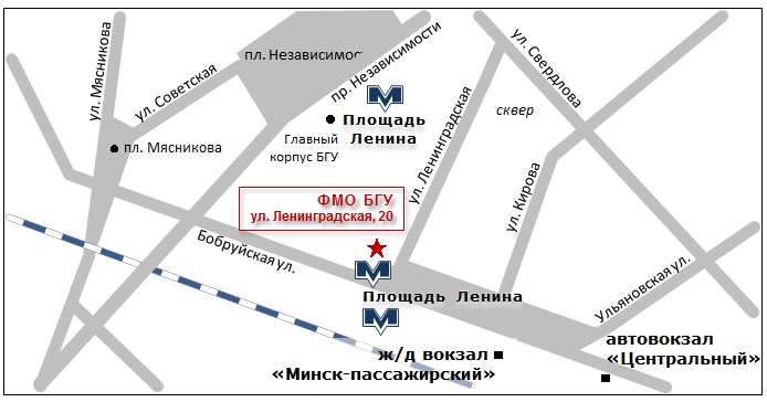 карта ФМО БГУ map fir bsu